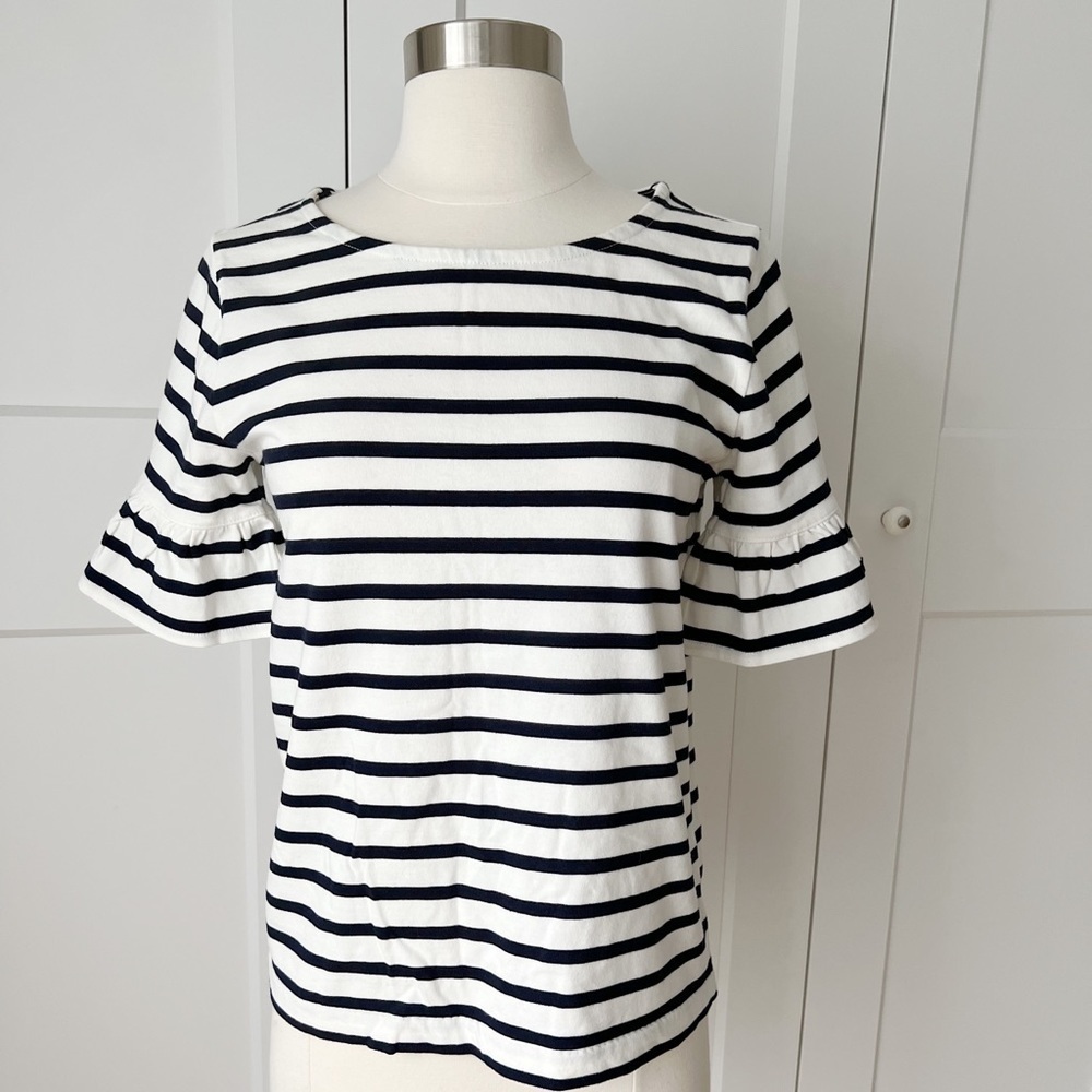 J Crew Factory Bell Sleeve Stripped Knit Top sz. XS